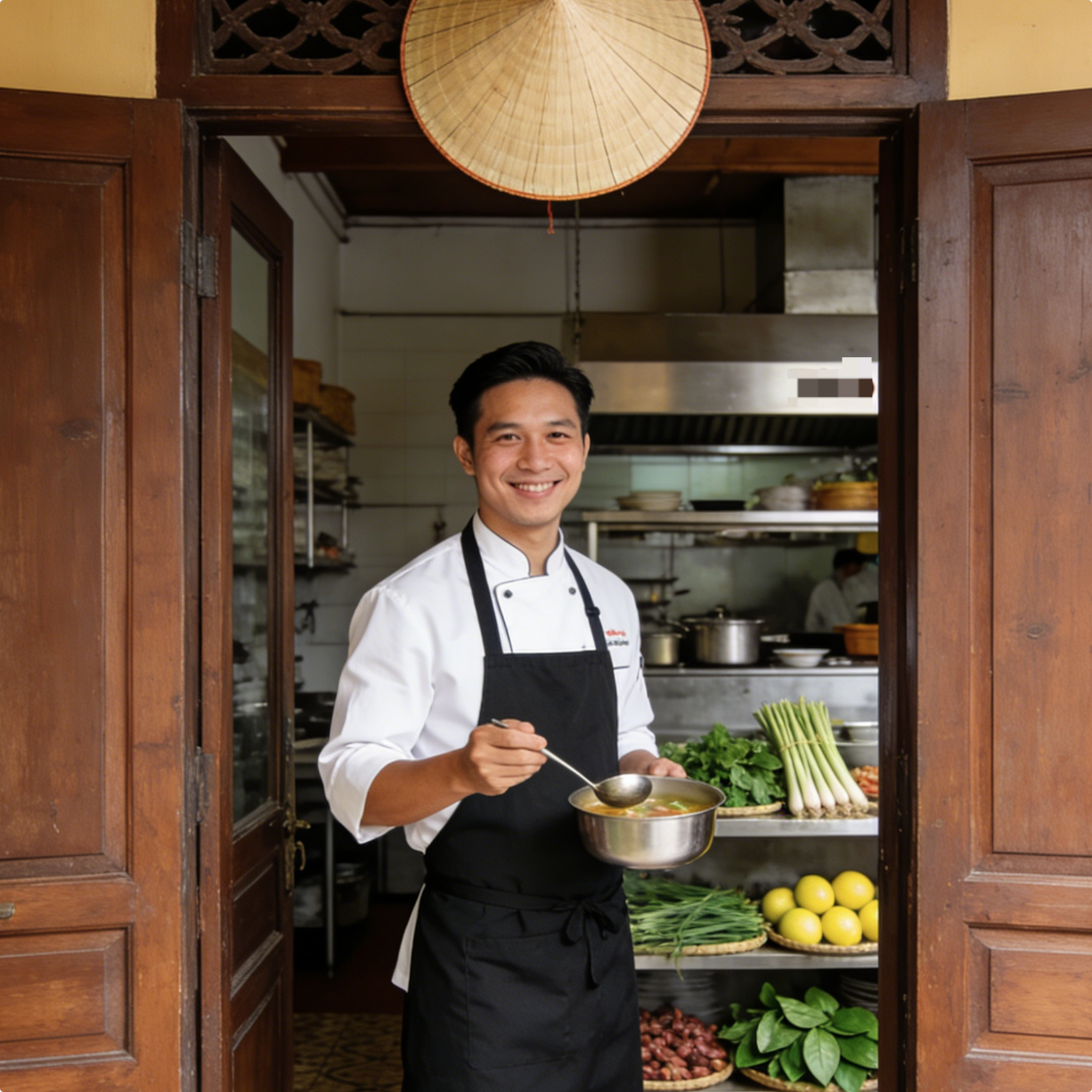 Restaurant owner portrait